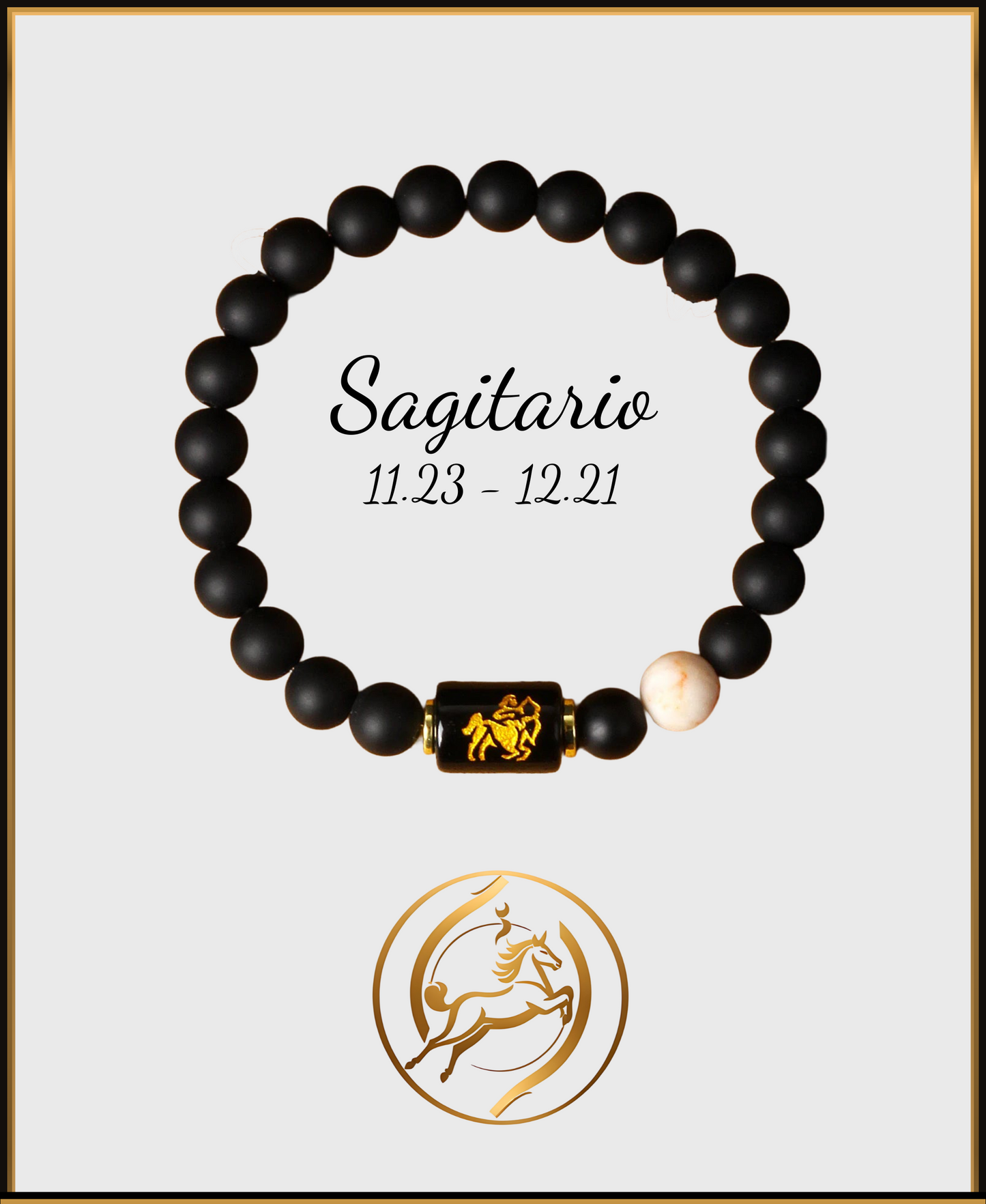 Pulsera Horóscopo Negro Mate