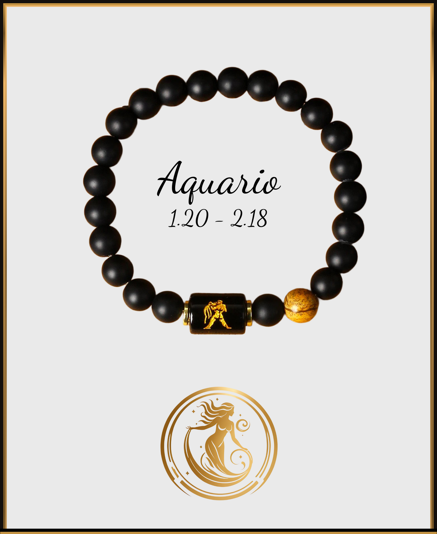 Pulsera Horóscopo Negro Mate